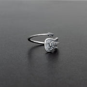Handmade 925 sterling silver 'Electric guitar' ring Emmanuela - handcrafted for you