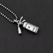 Unusual 925 silver necklace for men, fireman jewelry gift | Emmanuela®