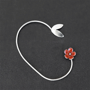 Handmade 925 sterling silver Flower ear cuff Emmanuela - handcrafted for you