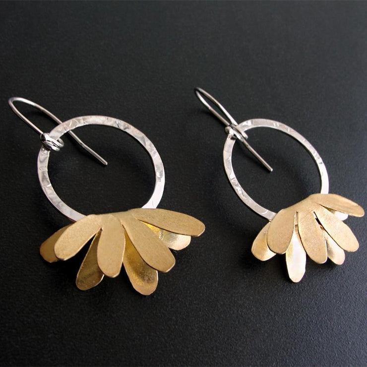 Handmade 925 sterling silver 'Flower' earrings Emmanuela - handcrafted for you