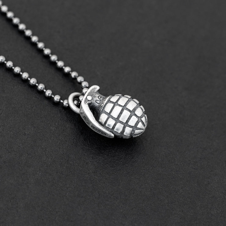 Handmade 925 sterling silver 'Grenade' necklace for men Emmanuela - handcrafted for you