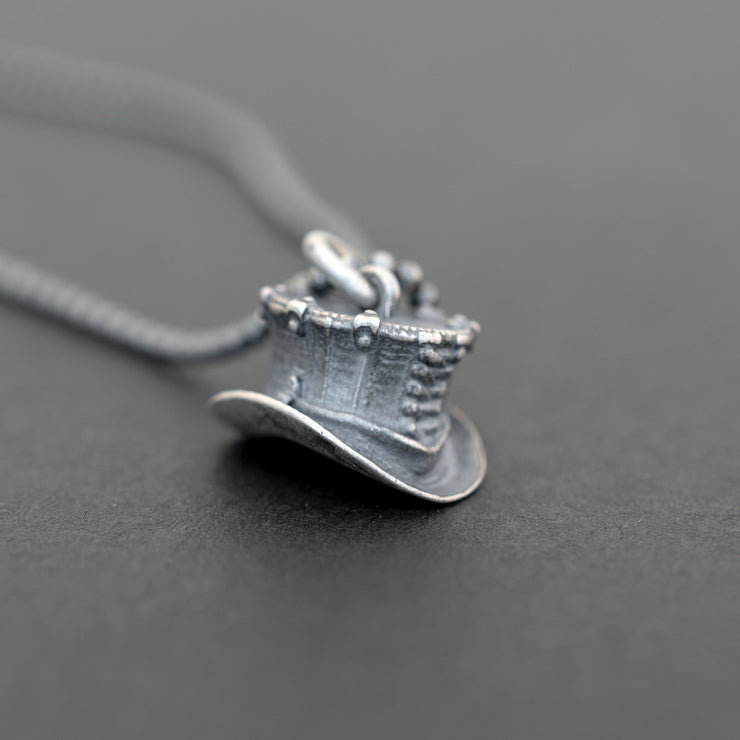 Handmade 925 sterling silver 'Hat' necklace for men Emmanuela - handcrafted for you