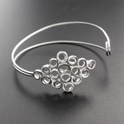 Handmade 925 sterling silver 'Honeycomb' cuff bracelet Emmanuela - handcrafted for you