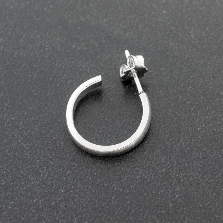 Handmade 925 sterling silver Hoop earring for men Emmanuela - handcrafted for you