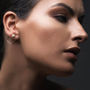 Sterling silver hoop earrings with pearls or gemstones by Emmanuela®