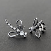 Handmade 925 sterling silver 'Insects' earrings Emmanuela - handcrafted for you