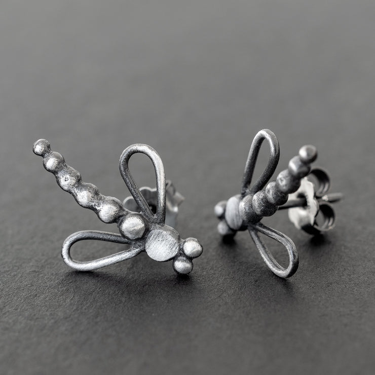 Sterling silver insect earring studs, cute unusual jewelry | Emmanuela®