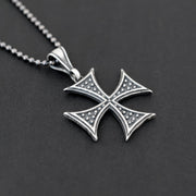 Handmade 925 sterling silver 'Iron Cross' necklace for men Emmanuela - handcrafted for you