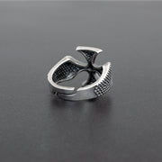 Handmade 925 sterling silver Iron cross ring Emmanuela - handcrafted for you