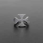 Handmade 925 sterling silver Iron cross ring Emmanuela - handcrafted for you