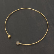 Sterling silver choker necklace with labradorite | Emmanuela® jewelry