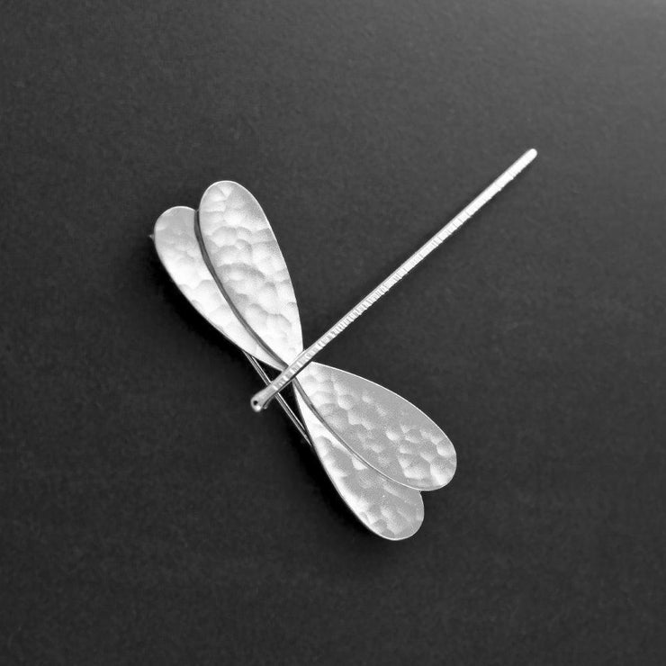 Handmade 925 sterling silver Large 'Dragonfly' brooch Emmanuela - handcrafted for you