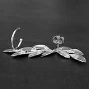Handmade 925 sterling silver Large 'olive leaves' ear cuff Emmanuela - handcrafted for you