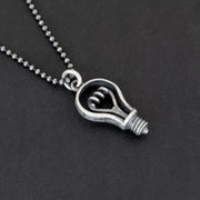 Handmade 925 sterling silver 'Light bulb' necklace for men Emmanuela - handcrafted for you