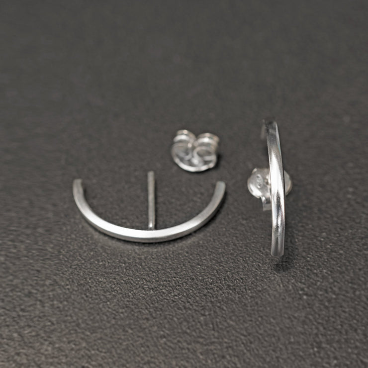Handmade 925 sterling silver Minimalist bar earrings Emmanuela - handcrafted for you