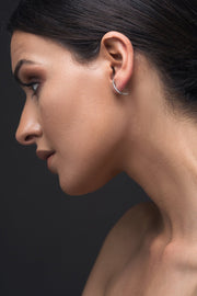 Handmade 925 sterling silver Minimalist bar earrings Emmanuela - handcrafted for you