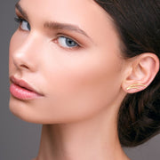 Sterling silver everyday earring pins, minimalist jewelry by Emmanuela®