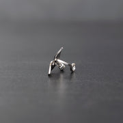 Handmade 925 sterling silver 'Olive leaves' helix ear cuff Emmanuela - handcrafted for you