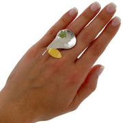 Handmade 925 sterling silver 'Pear' ring Emmanuela - handcrafted for you