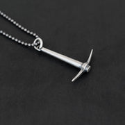 Handmade 925 sterling silver 'Pickaxe' necklace for men Emmanuela - handcrafted for you