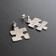 Handmade 925 sterling silver 'Puzzle' earrings Emmanuela - handcrafted for you