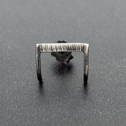Handmade 925 sterling silver Rectangle earring for men Emmanuela - handcrafted for you