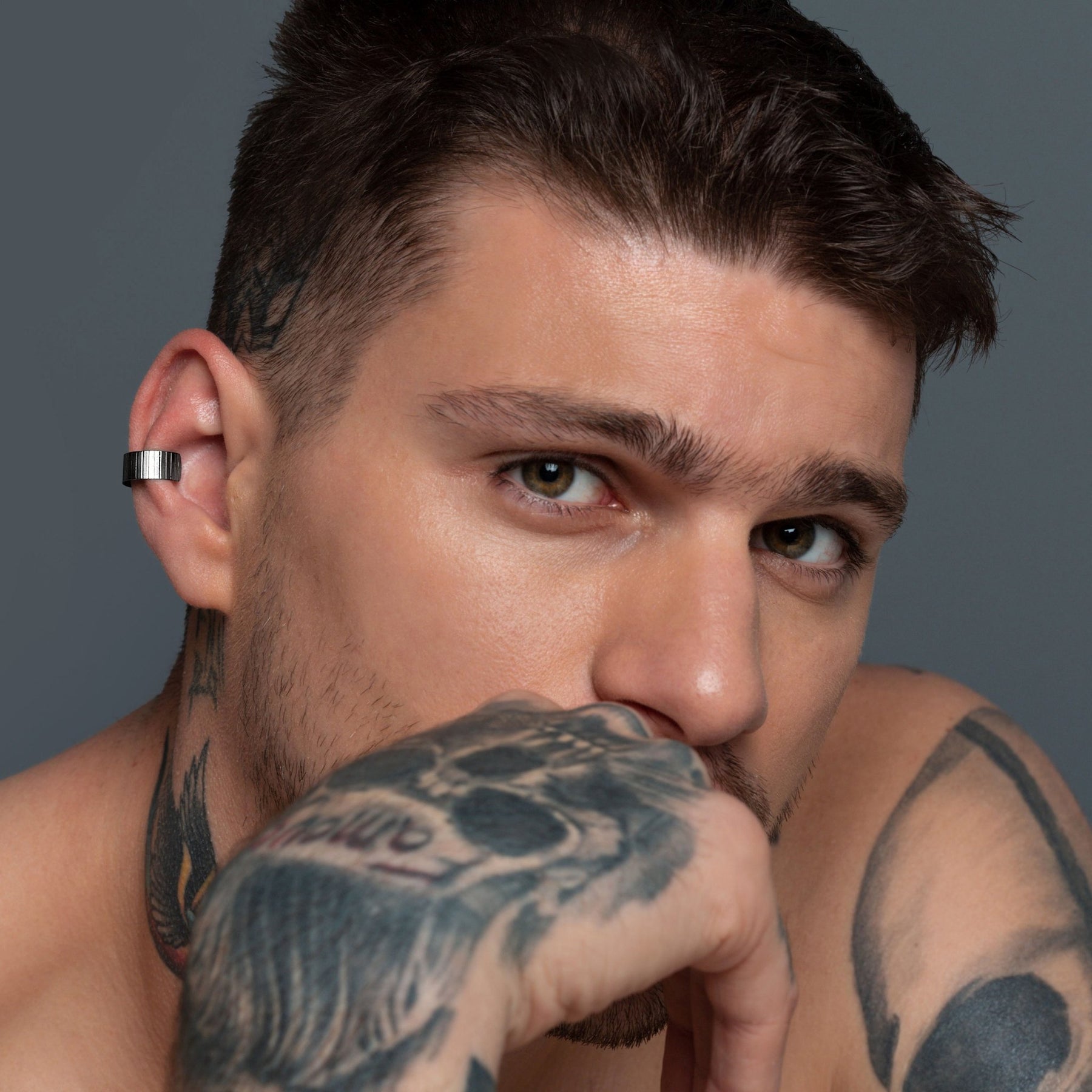 Men's Earring Ear Cuff Earring for Men Earring Silver -  Israel