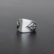Sterling silver ring for men, unique goth jewelry for him | Emmanuela®