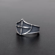 Edgy 925 silver ring for men, gothic medieval gift jewelry | Emmanuela®