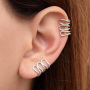 Handmade 925 sterling silver Simple ear cuffs Emmanuela - handcrafted for you