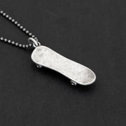 Handmade 925 sterling silver 'Skateboard' necklace for men Emmanuela - handcrafted for you