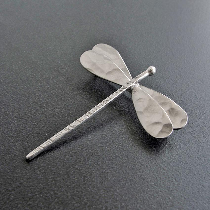 Handmade 925 sterling silver Small 'dragonfly' brooch Emmanuela - handcrafted for you