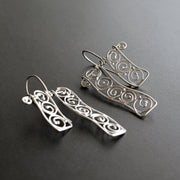 Handmade 925 sterling silver Spiral earrings Emmanuela - handcrafted for you