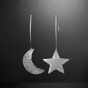 Handmade 925 sterling silver 'Star and moon' earrings Emmanuela - handcrafted for you