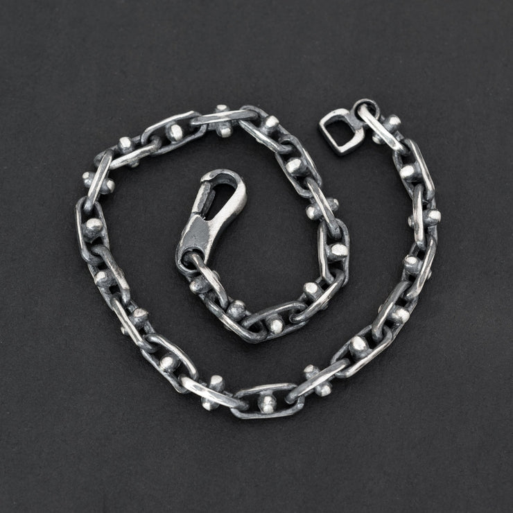 Handmade 925 sterling silver Steampunk bracelet for men Emmanuela - handcrafted for you