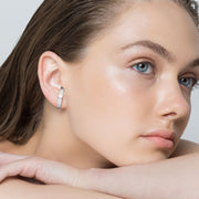 Sterling silver earring studs, unusual suspender earrings | Emmanuela®