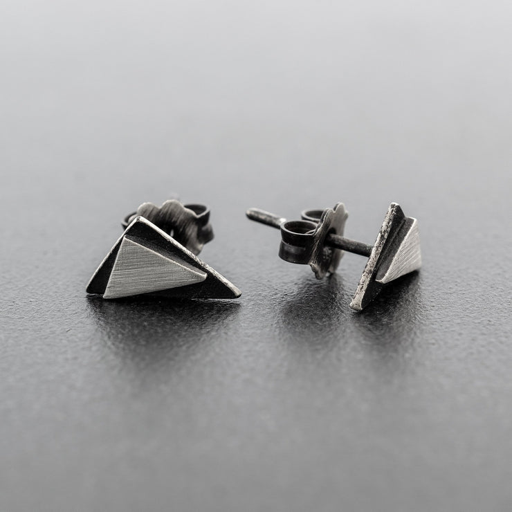 Handmade 925 sterling silver Triangle earrings Emmanuela - handcrafted for you