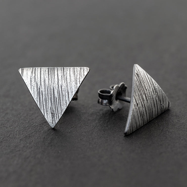 Handmade 925 sterling silver Triangle earrrings Emmanuela - handcrafted for you