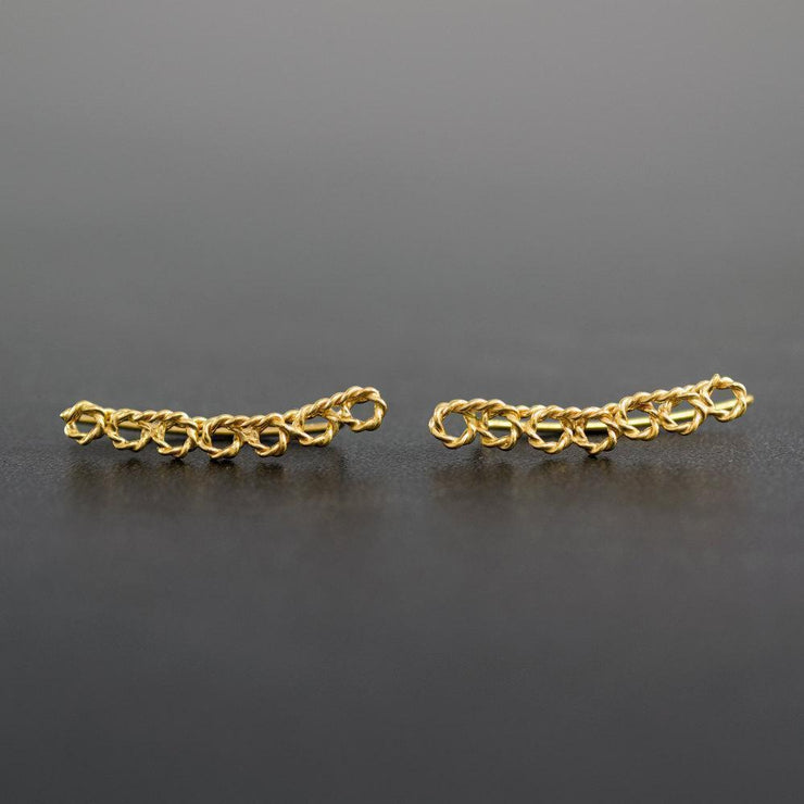 Handmade 925 sterling silver Twisted wire ear climbers Emmanuela - handcrafted for you