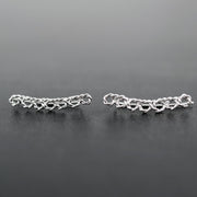 Handmade 925 sterling silver Twisted wire ear climbers Emmanuela - handcrafted for you