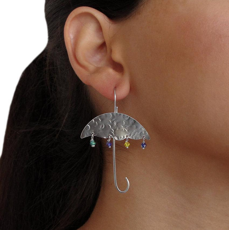 Handmade 925 sterling silver 'Umbrella and cloud' earrings Emmanuela - handcrafted for you