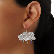 Handmade 925 sterling silver 'Umbrella and cloud' earrings Emmanuela - handcrafted for you