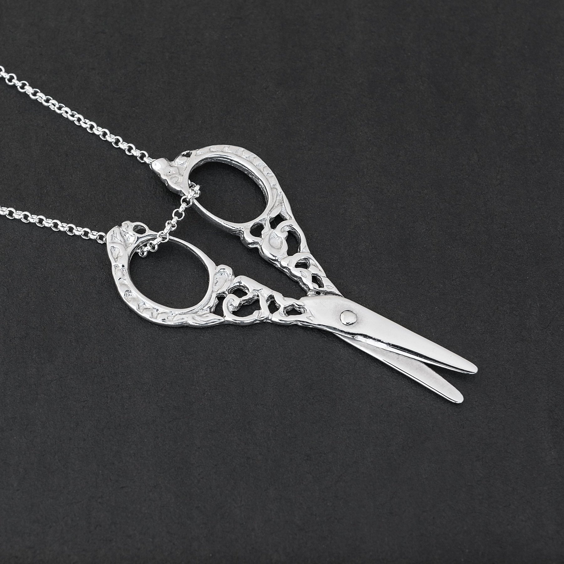Tiny Scissors Pendant for Necklace 925 Sterling gift Hairdresser