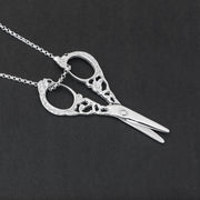 Handmade 925 sterling silver 'Vintage Scissors' necklace for men Emmanuela - handcrafted for you