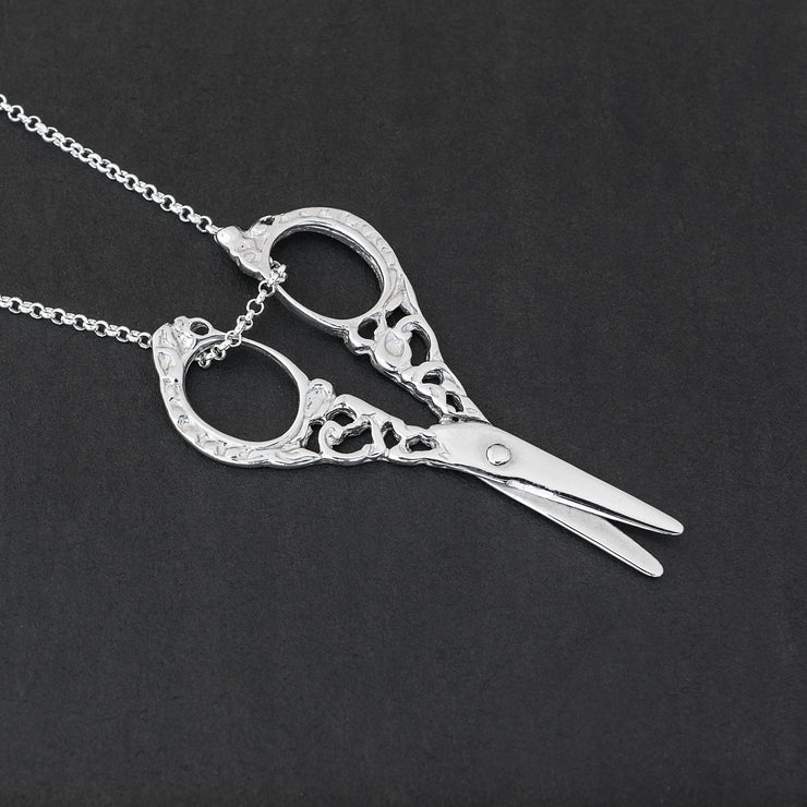 Sterling silver scissors necklace for men, unusual gift by Emmanuela®