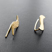 Handmade 925 sterling silver Wavy ear climbers Emmanuela - handcrafted for you