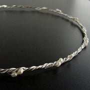 Handmade 925 sterling silver Wedding crowns with pearls Emmanuela - handcrafted for you