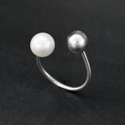 Ring for women made of 925 sterling silver with a pearl | Emmanuela®
