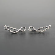 Handmade 925 sterling silver Wire ear climbers Emmanuela - handcrafted for you