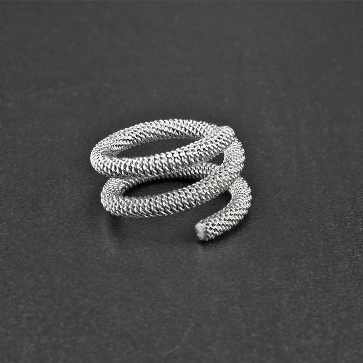 Sterling silver spiral wrap ring for women, modern jewelry | Emmanuela®